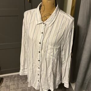 Jachs girlfriend button down long sleeve blouse xxl